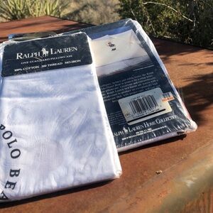 Two Vintage 1995 Polo Ralph Lauren Pillow Cases for shanrahan70